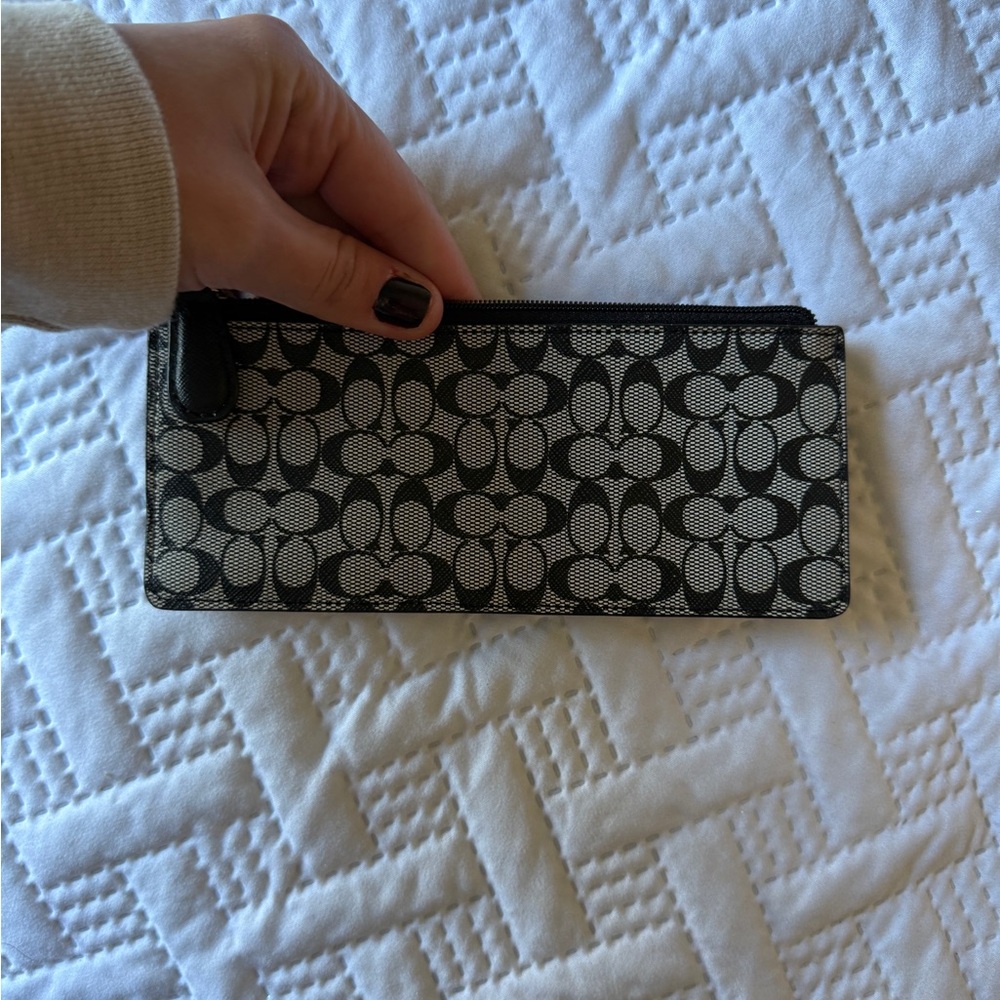 NWOT Coach Monogram Black Pouch - Picture 3 of 3